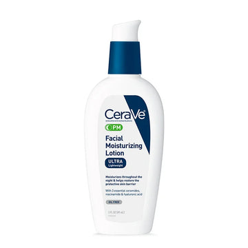 CeraVe PM Facial Moisturizing Lotion 52ml | Night Moisturizer with Niacinamide & Ceramides